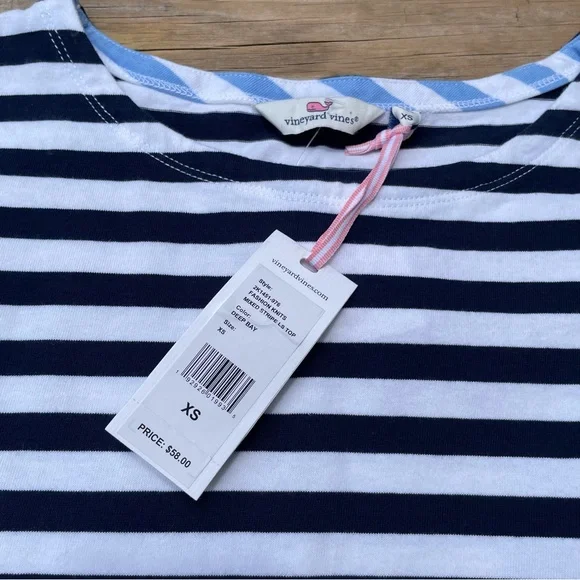 Vineyard Vines Deep Bay Stripped Long Sleeved Top - Picture 4 of 4